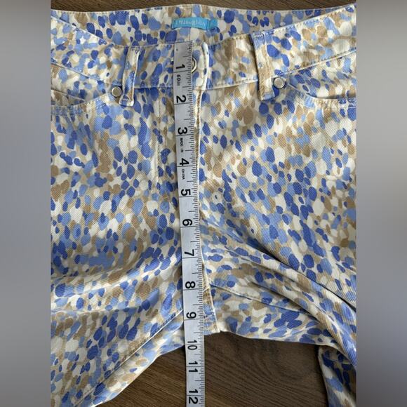 J. McLaughlin Watercolor Print Slim Fit Mid Rise Jeans Size 0 - Picture 9 of 10